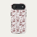 Akita Burgundy Toile phone Case