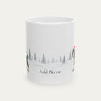 Custom Miniature Schnauzer Black and Silver  Christmas Santa Hat Mug