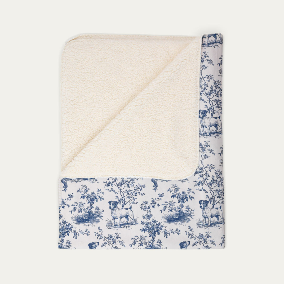 Jack Russel Terrier  Toile De Jouy Fleece Blanket