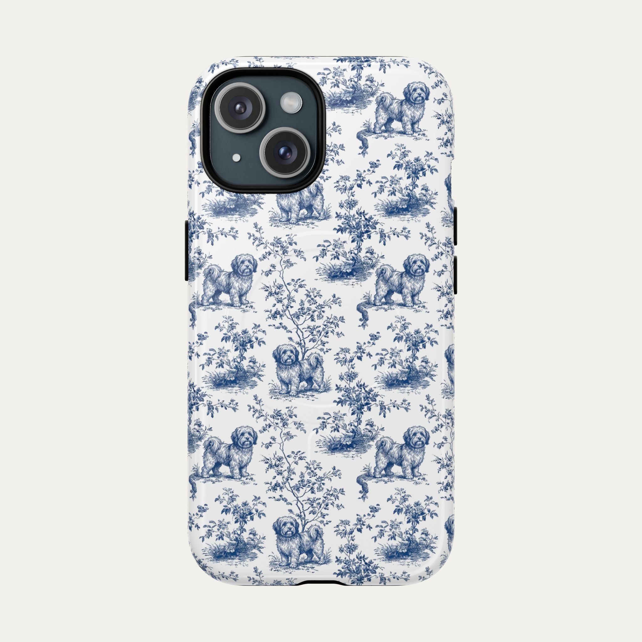 Havanese Blue Toile Phone case