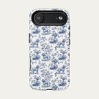Cockapoo Blue Toile Phone case