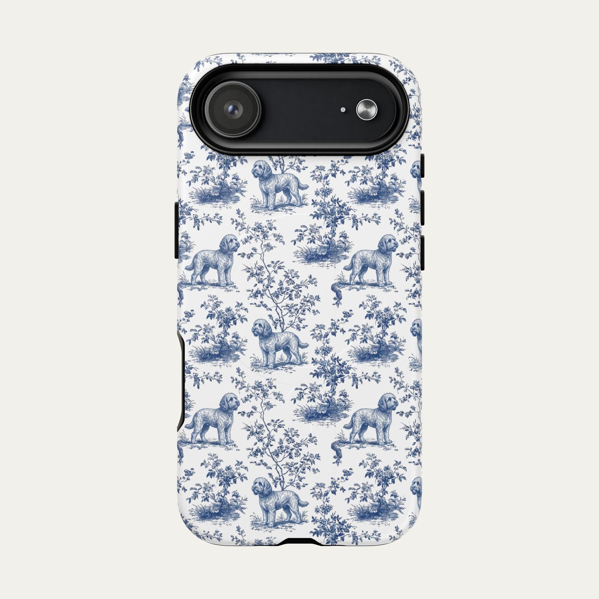 Cockapoo Blue Toile Phone case