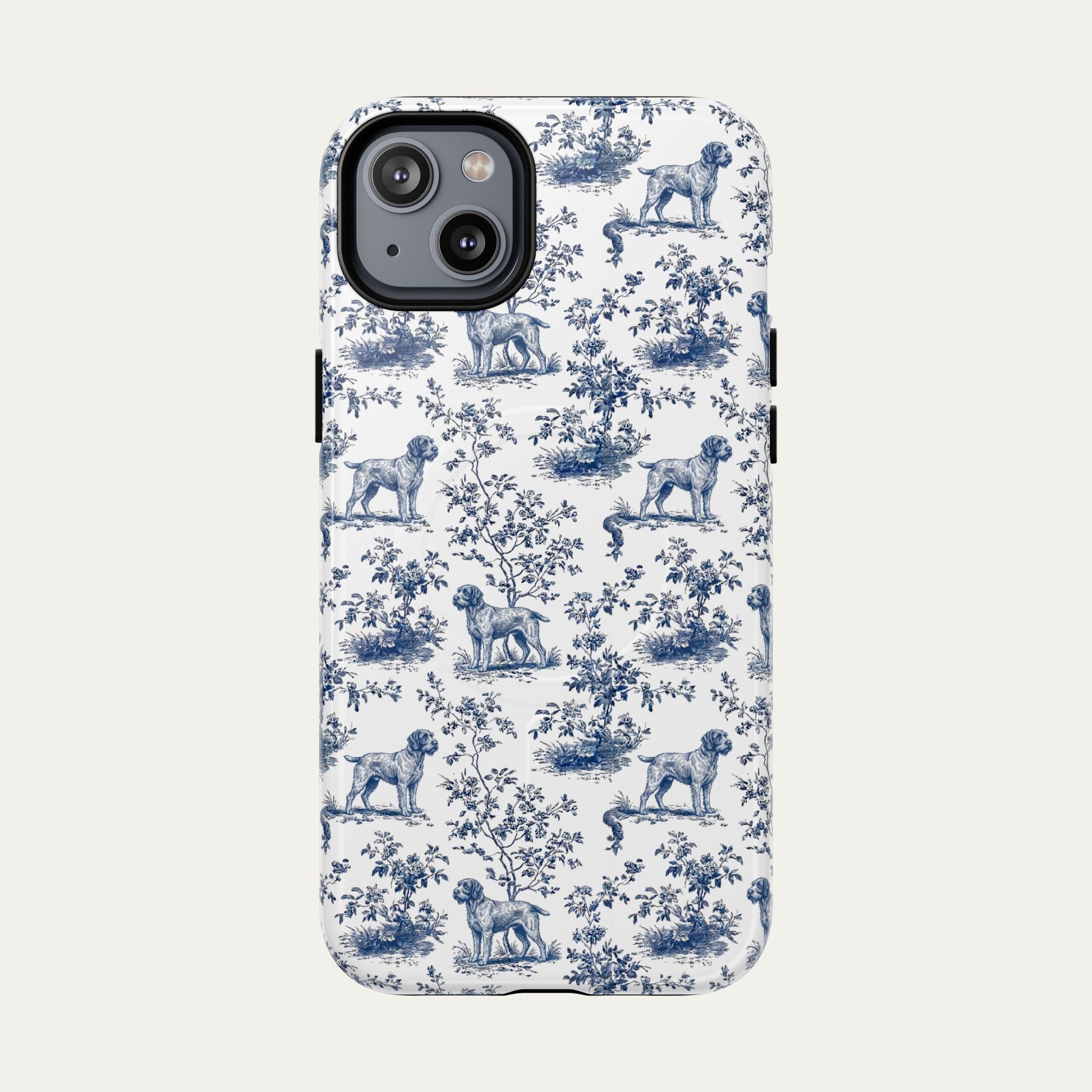 Wirehaired Pointing Griffon Blue Toile Phone case