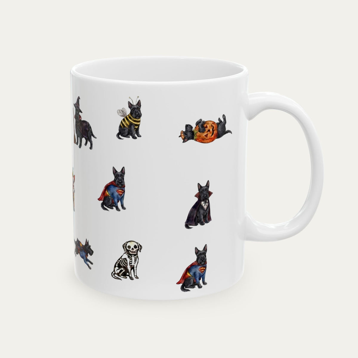Scottish terrier Halloween mug