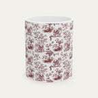 Pomeranian Burgundy Toile Mug
