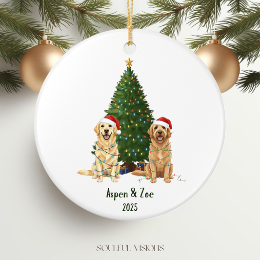 Custom Dog Christmas Ornament