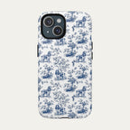 Cocker Spaniel Blue Toile Phone case