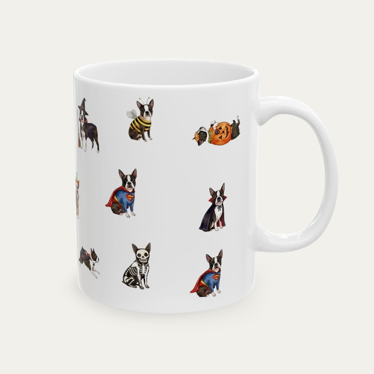 Boston Terrier Halloween mug