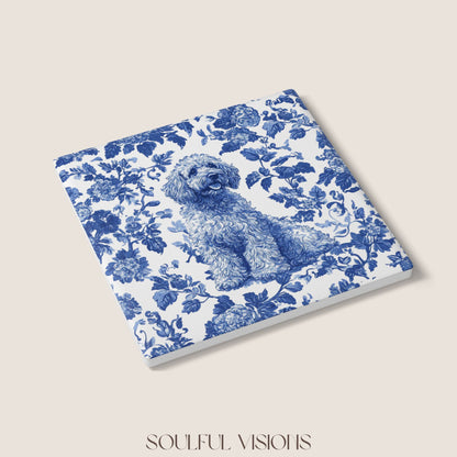 Labradoodle Ceramic Coaster French Toile
