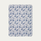 Poodle Toile De Jouy Fleece Blanket