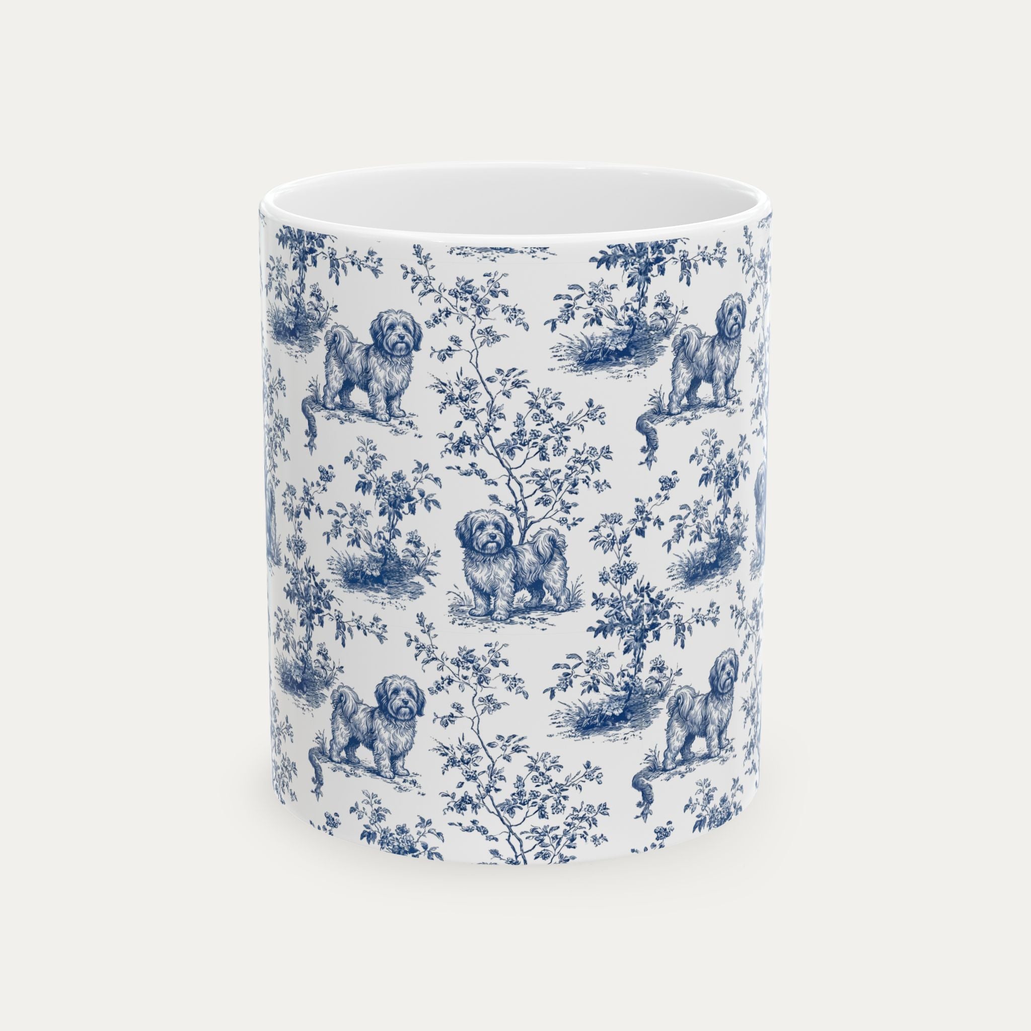 Havanese Blue Toile Mug
