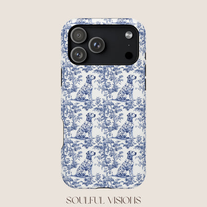 Dalmatian Toile De Jouy Magnetic Phone Case