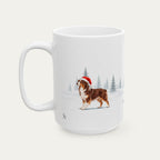Custom Australian Shepherd Red Tri color Christmas Santa Hat Mug