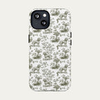 Cockapoo Sage Green Toile phone Case