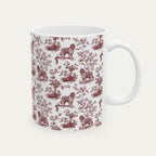 Newfoundland Burgundy Toile Mug