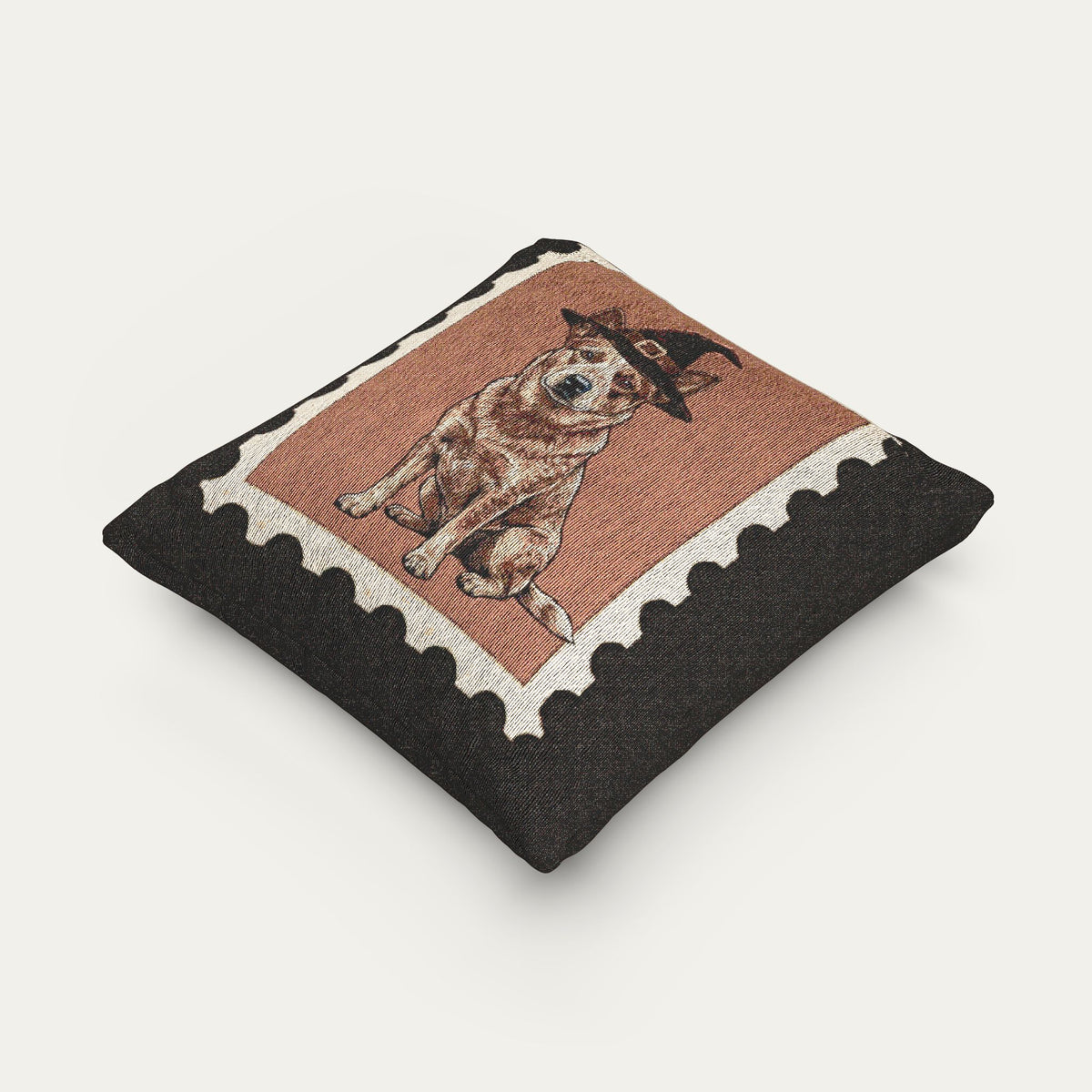 Australian cattle red  Halloween Woven Pillow