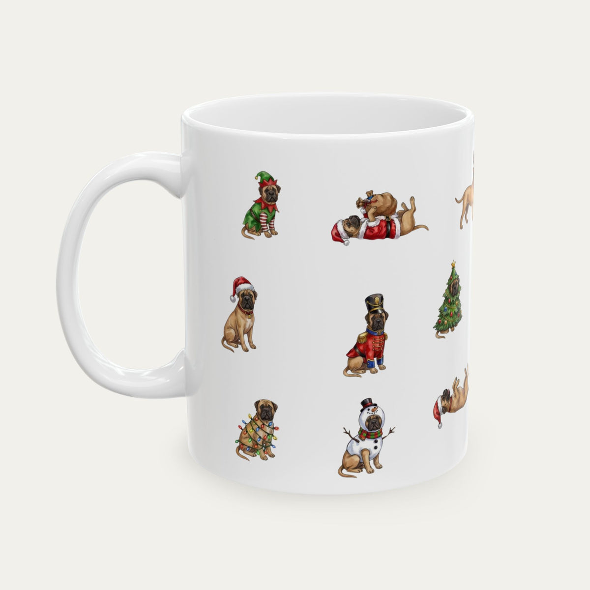 Bullmastiff Christmas Mug