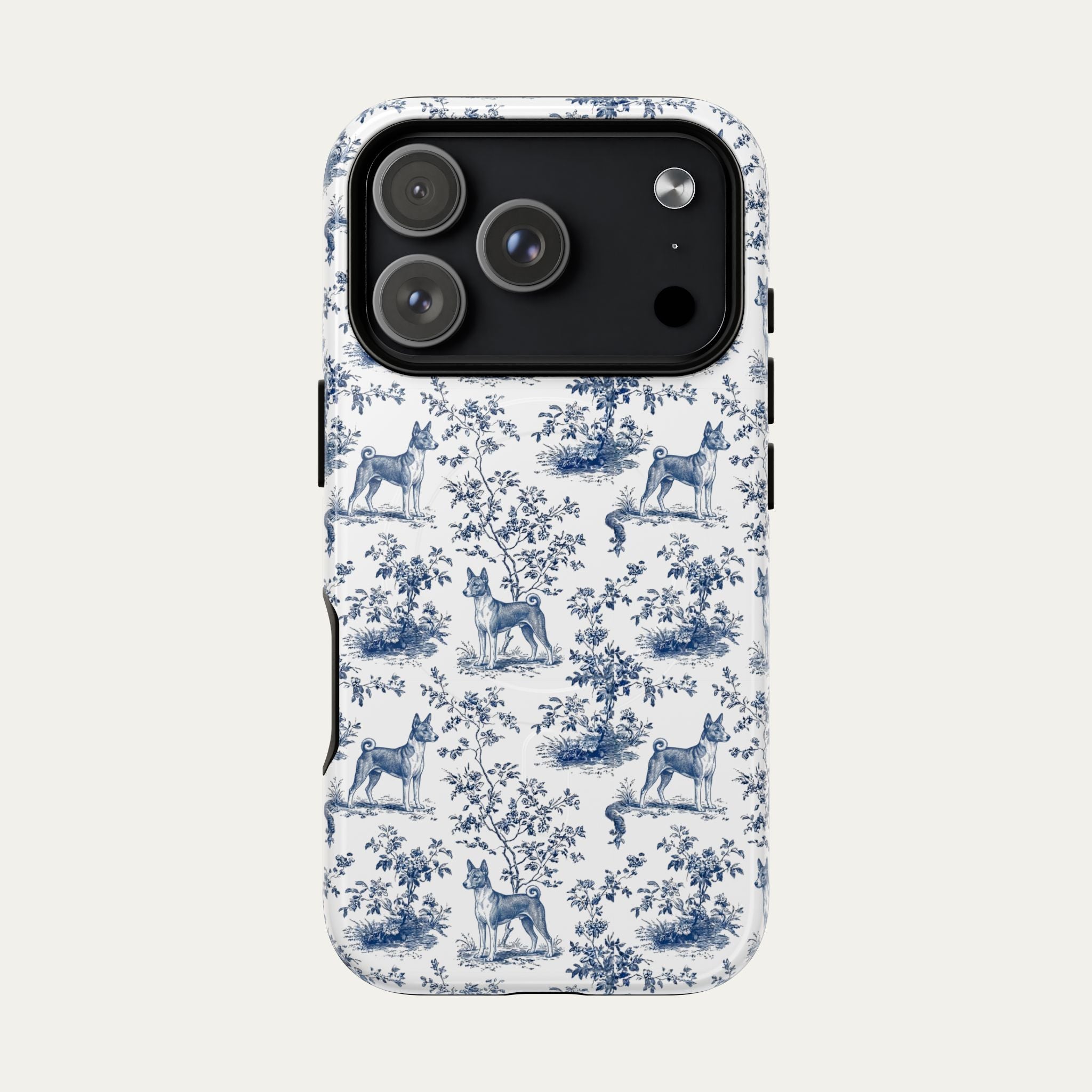 Basenji Blue Toile Phone case