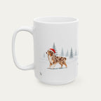 Custom Australian Shepherd Red Merle Christmas Santa Hat Mug