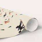 Poodle Christmas Skiing Wrapping Paper