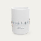 Custom Shiba Inu Black and Tan Christmas Santa Hat Mug