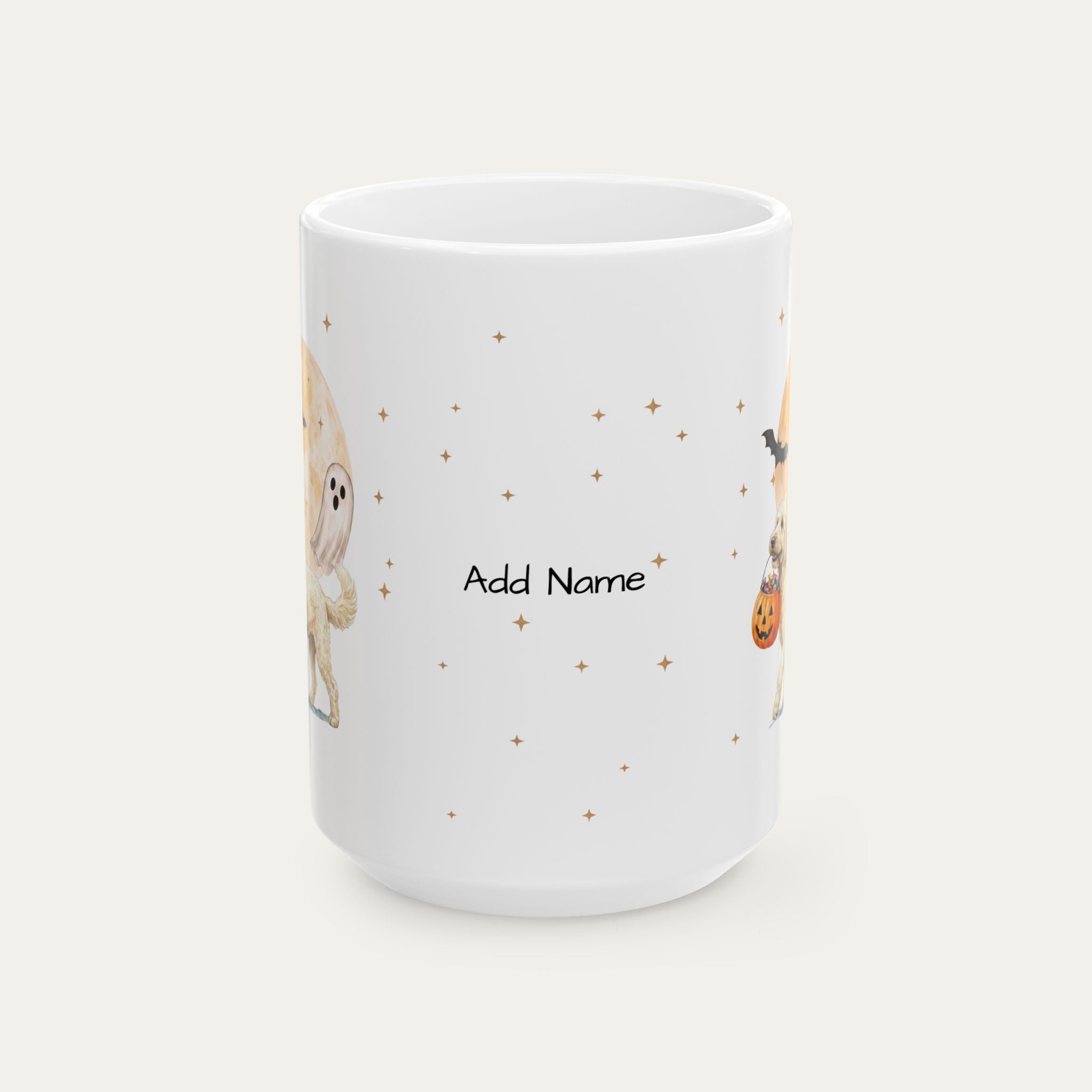 Custom Goldendoodle Cream Halloween mug
