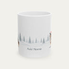 Custom Border Collie Tri Color  Christmas Santa Hat Mug
