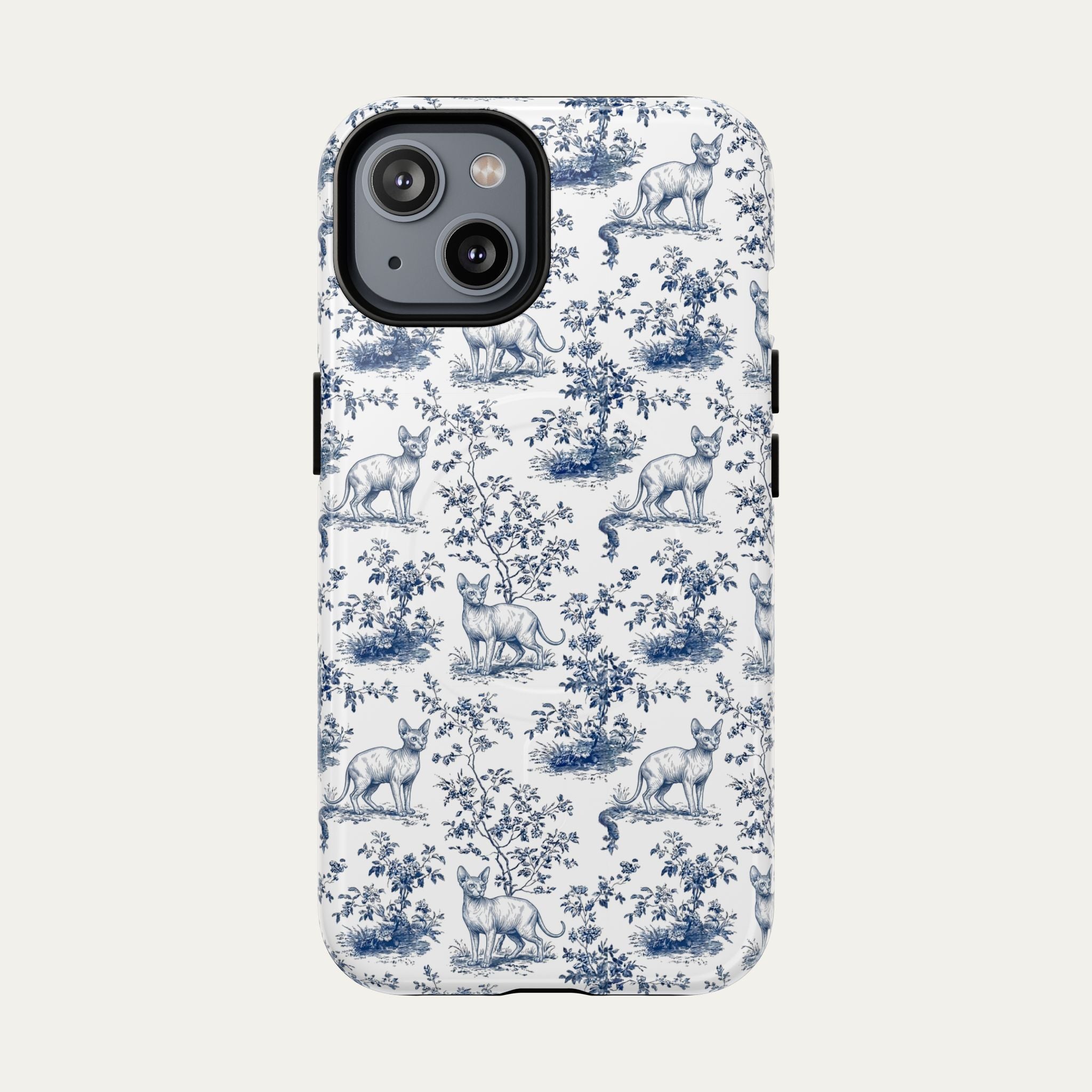 Sphynx Cat Blue Toile Phone case