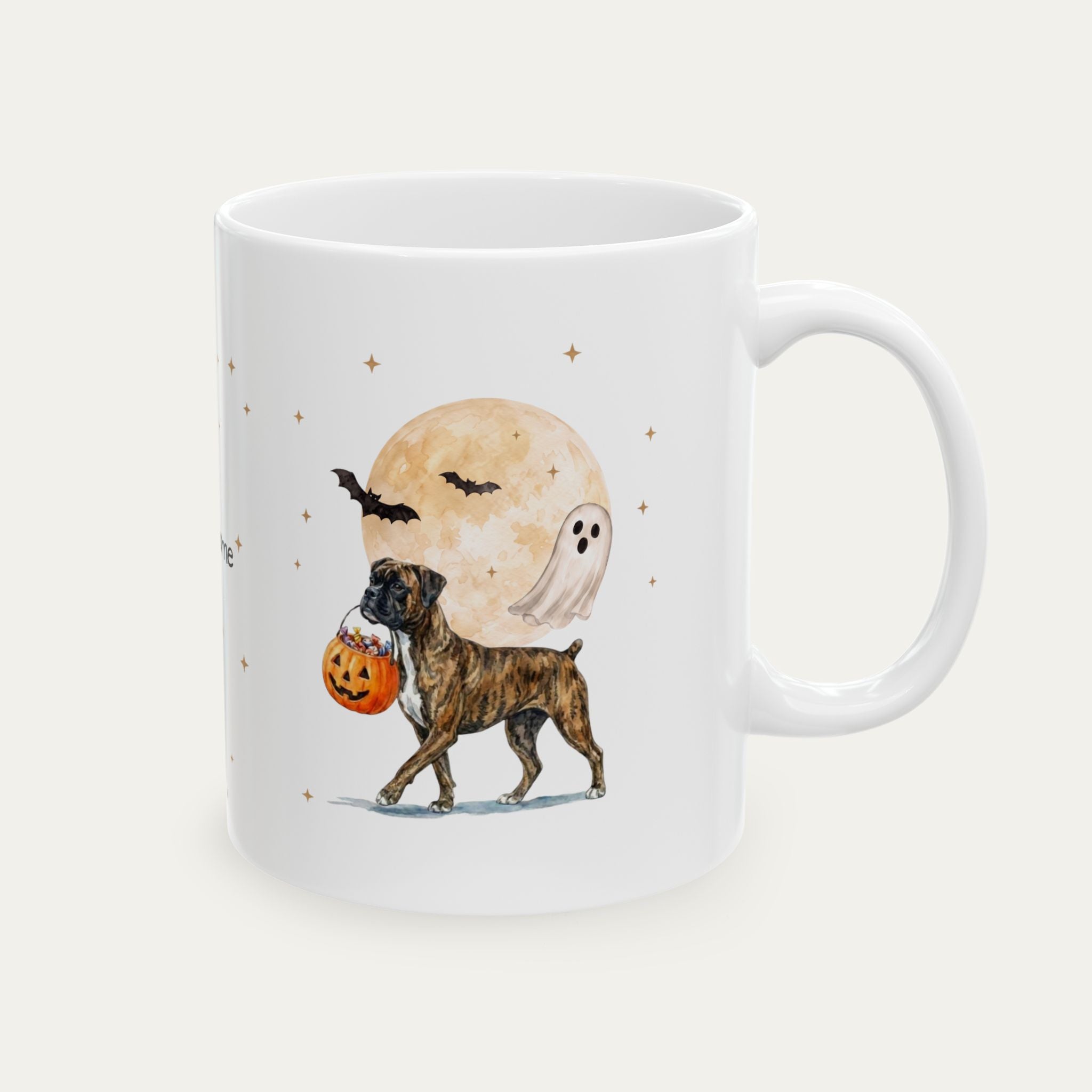Custom Boxer Brindle Halloween mug