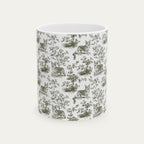 Corgi Sage Green Toile Mug