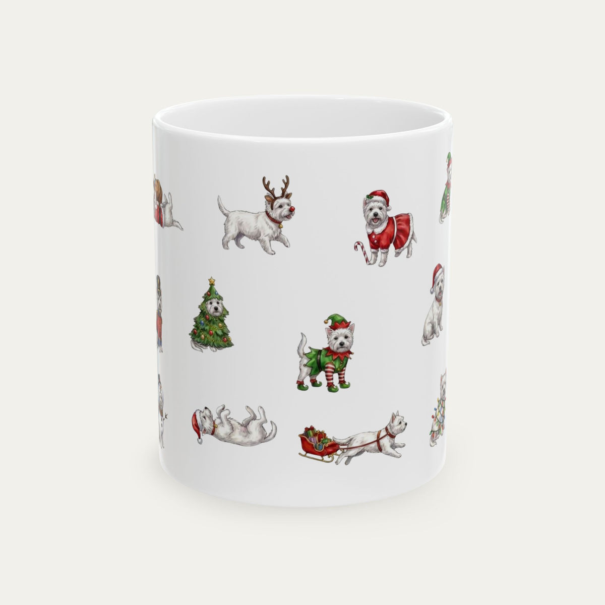 Westie Christmas Mug
