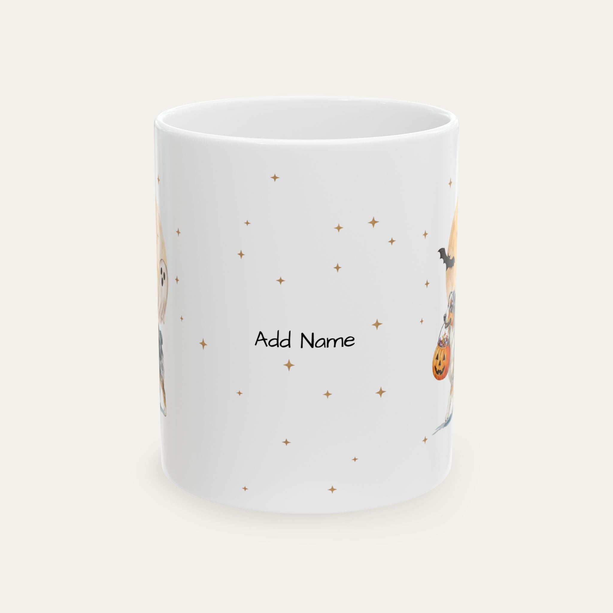 Custom Australian Shepherd Blue Merle Halloween mug