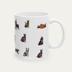 Doberman Black and tan Halloween mug