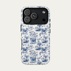Chihuahua Longhaired Blue Toile Phone case