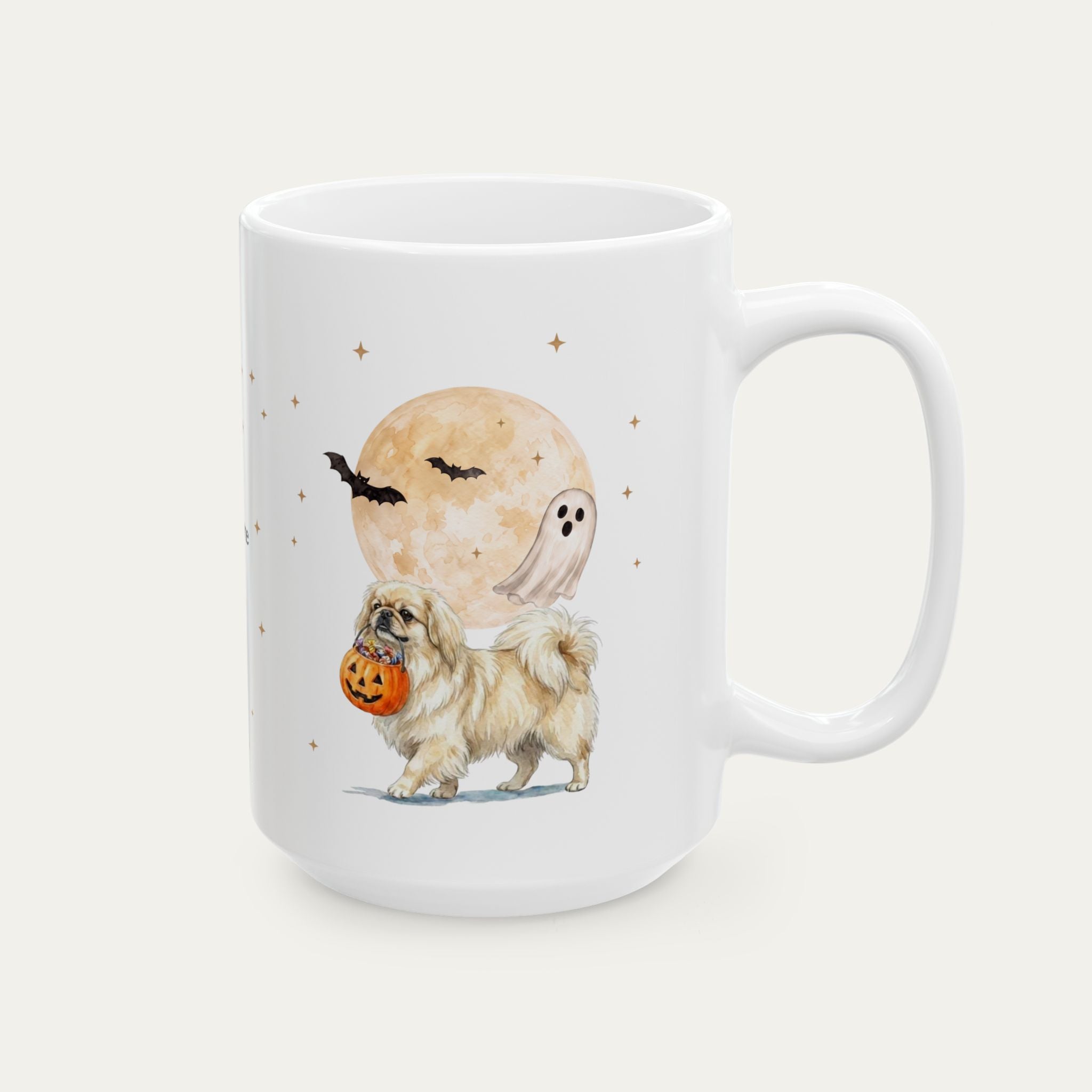 Custom Pekingese Halloween mug