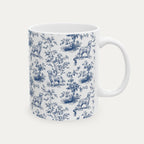 Golden Retriever Blue Toile Mug