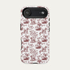 Wheaten Terrier Burgundy Toile phone Case