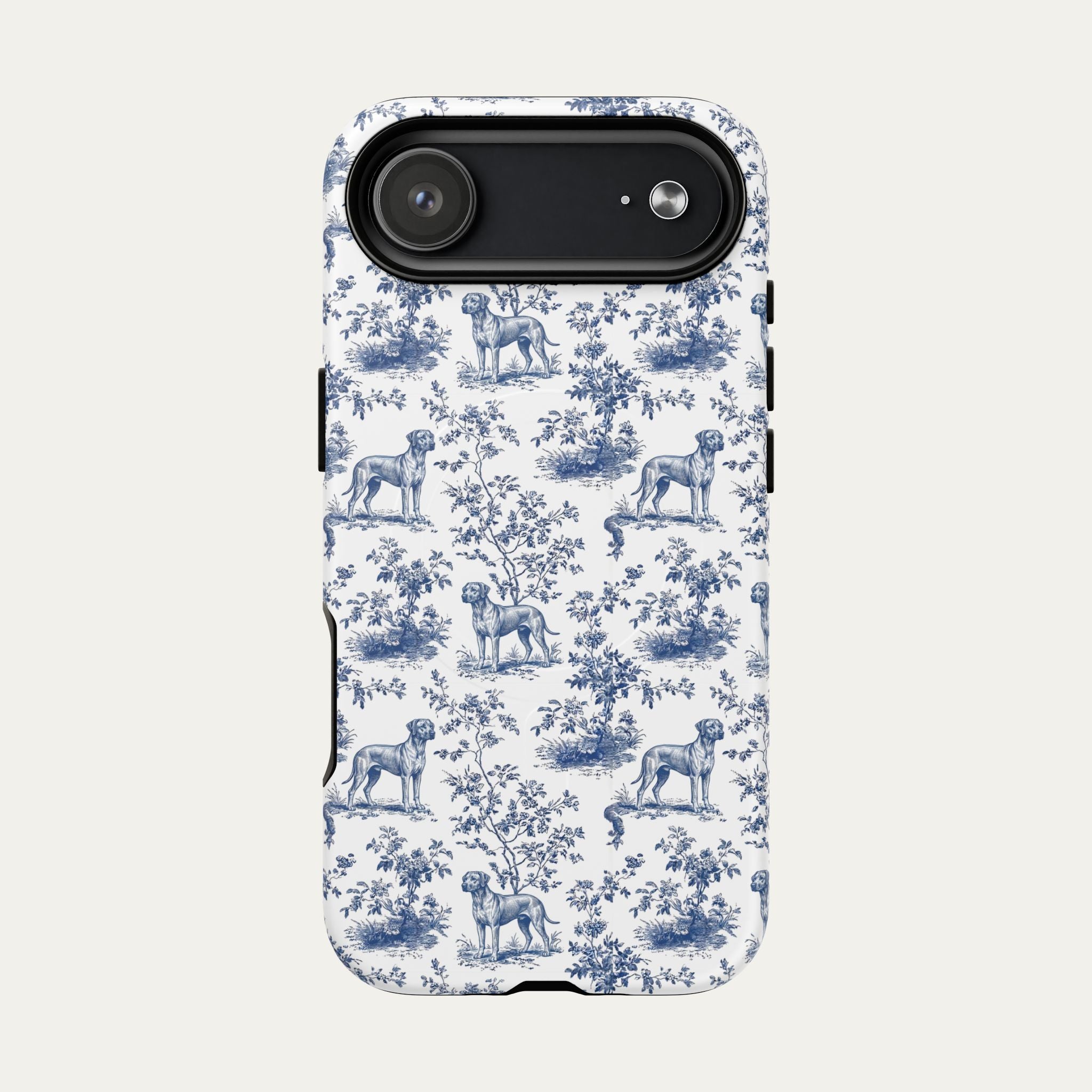 Rhodesian Ridgeback Blue Toile Phone case
