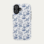 Wheaten Terrier Blue Toile Phone case