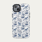 English Springer Spaniel Blue Toile Phone case