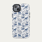 Rottweiler Blue Toile Phone case