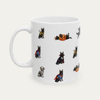 German Shepherd black Halloween mug