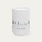 Custom Bernedoodle Tri Color Christmas Hat Santa Hat Mug
