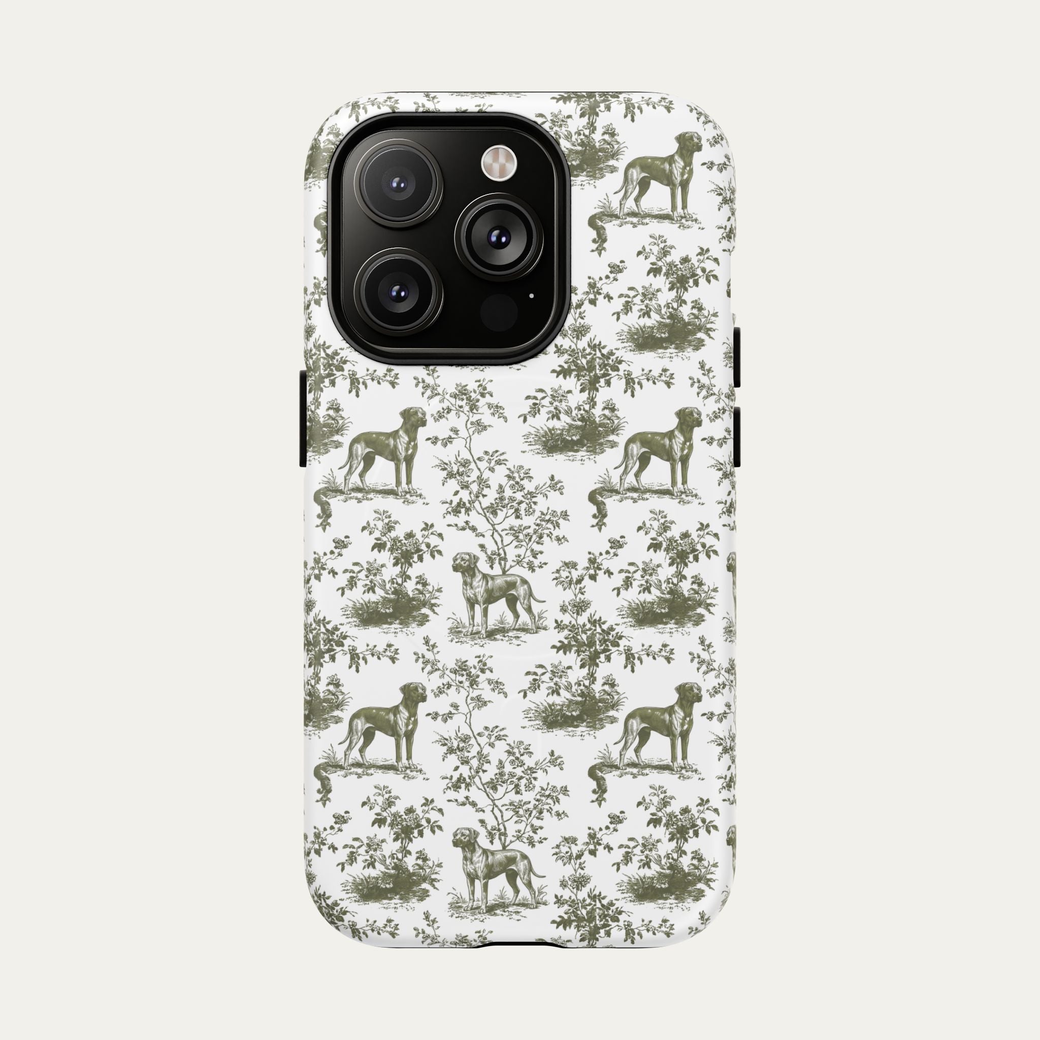 Rhodesian Ridgeback Sage Green Toile phone Case