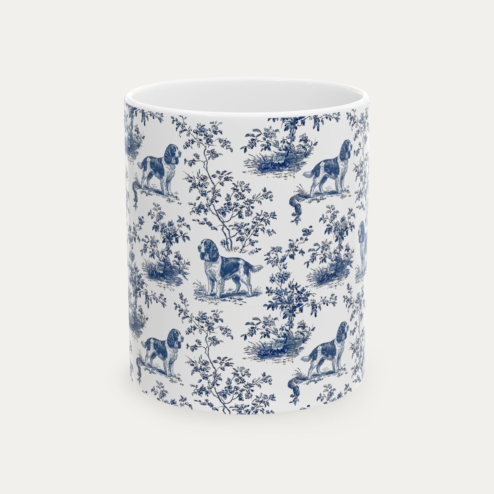 English Springer Spaniel Blue Toile Mug