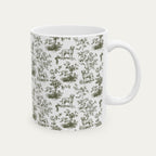 Labrador Retriever Sage Green Toile Mug