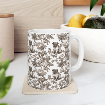 Pug Toile De Jouy Mug
