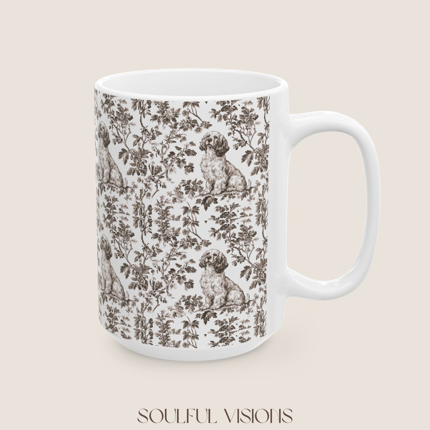 Cocker Spaniel Toile De jouy Mug