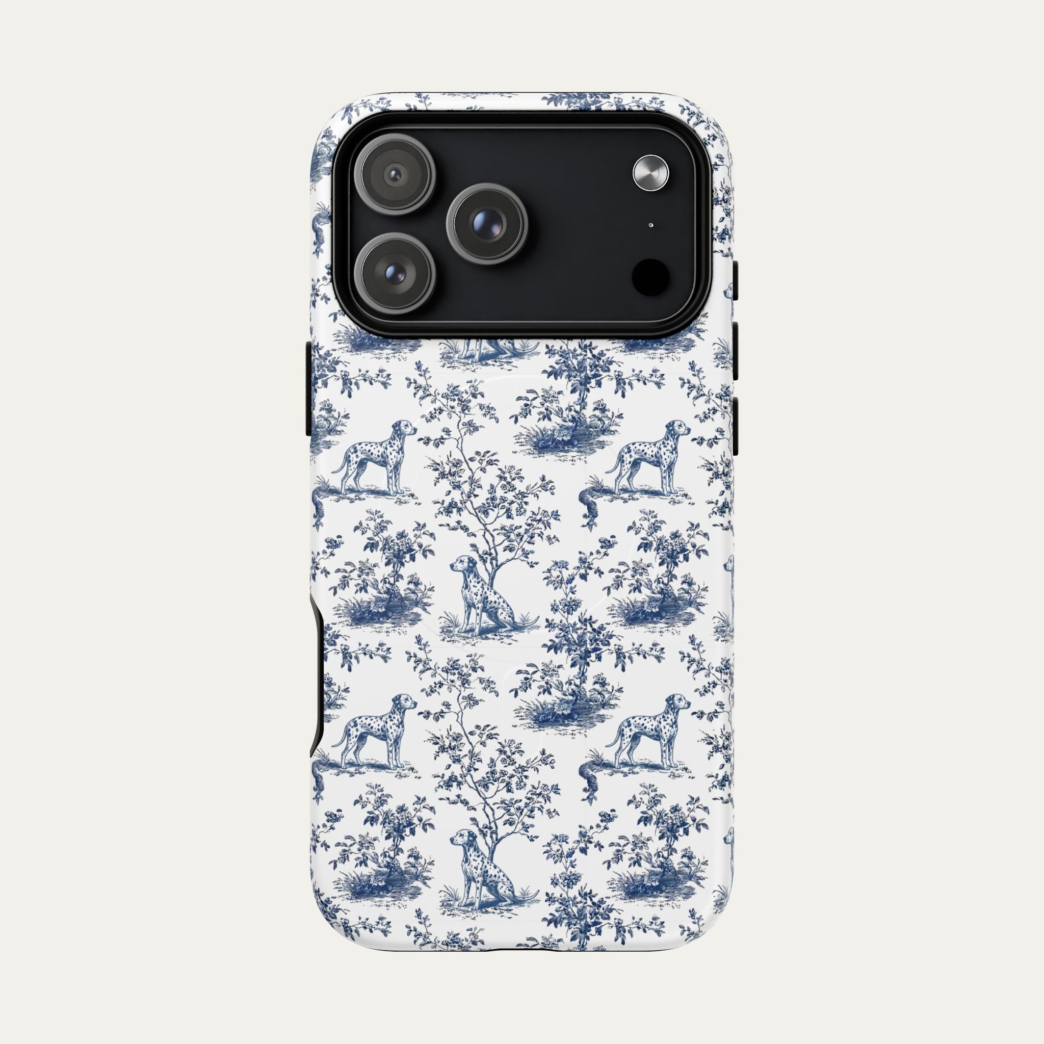 Dog Blue Toile Phone Case
