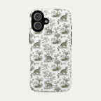 Tabby Cat Sage Green Toile phone Case